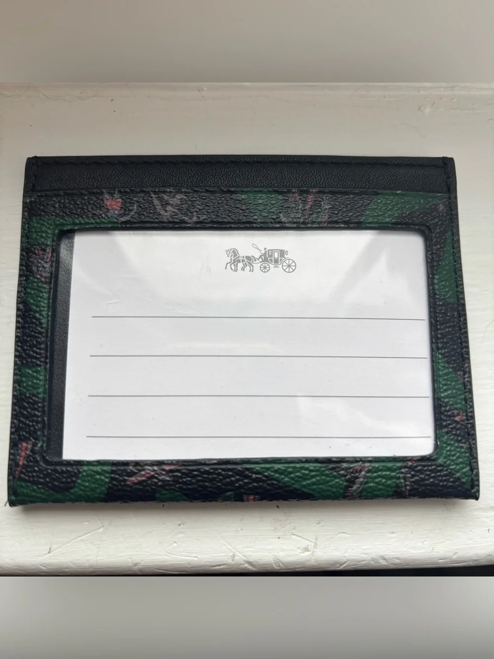 COACH x KEITH HARING 'Hula Dance' Men's Coated Canvas Slim ID Card Case Wallet